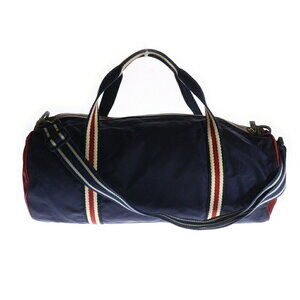 Gucci Nylon Blue Handbag Navy Red Bag Boston